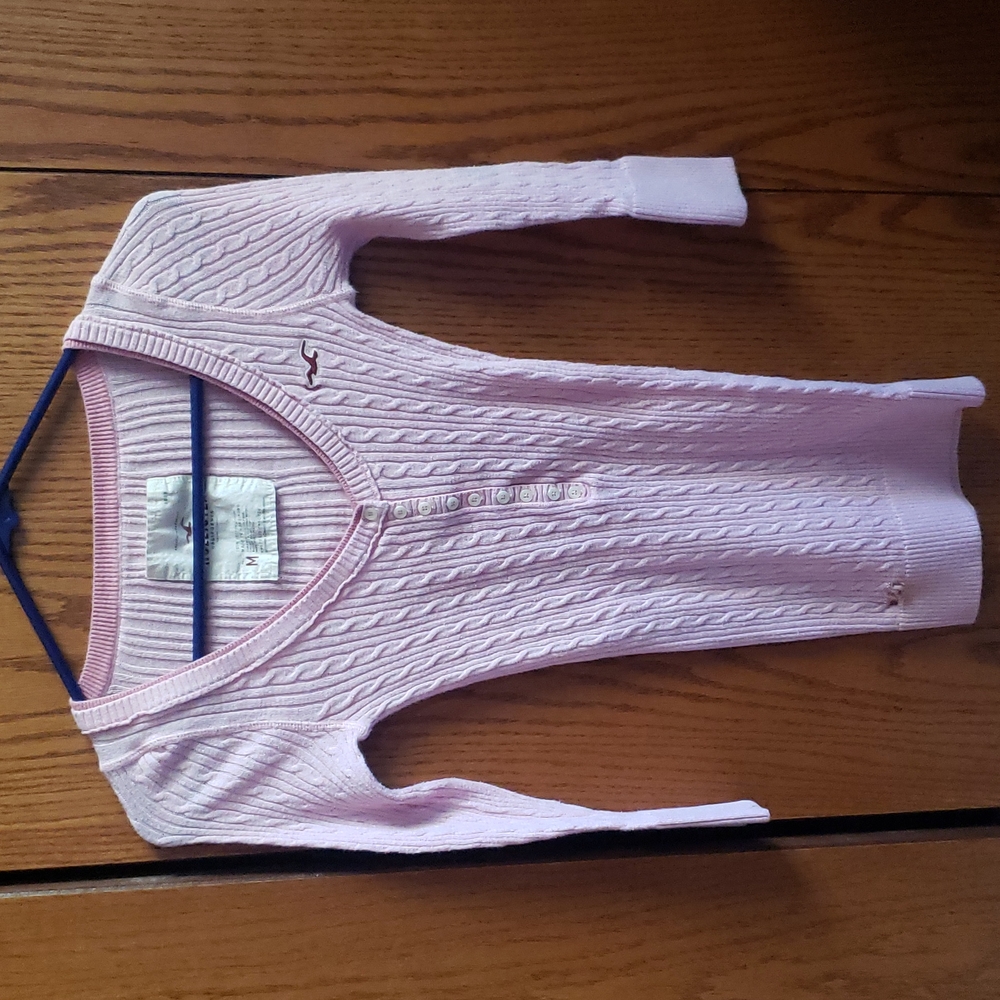 Hollister sweater, medium, baby pink